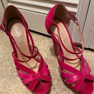 Aldo heels dark pink 8